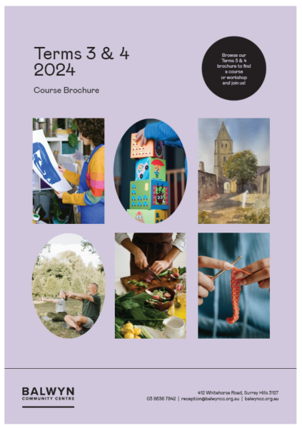 Balwyn Community Centre Semester 2 2024 brochure 